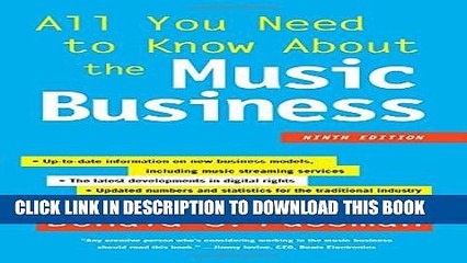 [PDF] All You Need to Know About the Music Business: Ninth Edition Full Colection
