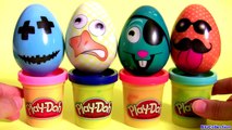 Play Doh Surprise Eggs Silly Faces Toys - Huevos Sorpresa Caras Tontas Utilizando Play Dough