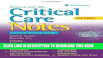 [Read PDF] Critical Care Notes: Clinical Pocket Guide Ebook Online