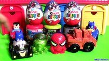 (타요) Tayo Garage with Disney Cars Avengers Spiderman Mashems Batman 디즈니카 어벤져스 깜짝 계란 장난감 스파이더맨