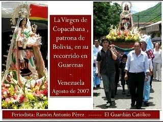 Virgen de Copacabana de Bolivia en Guarenas - Agosto 2007