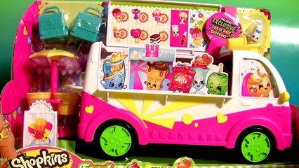 Скачать видео: Shopkins Scoops Ice Cream Truck Playset with Disney Frozen Anna Elsa - Camion de Helados Shopkins