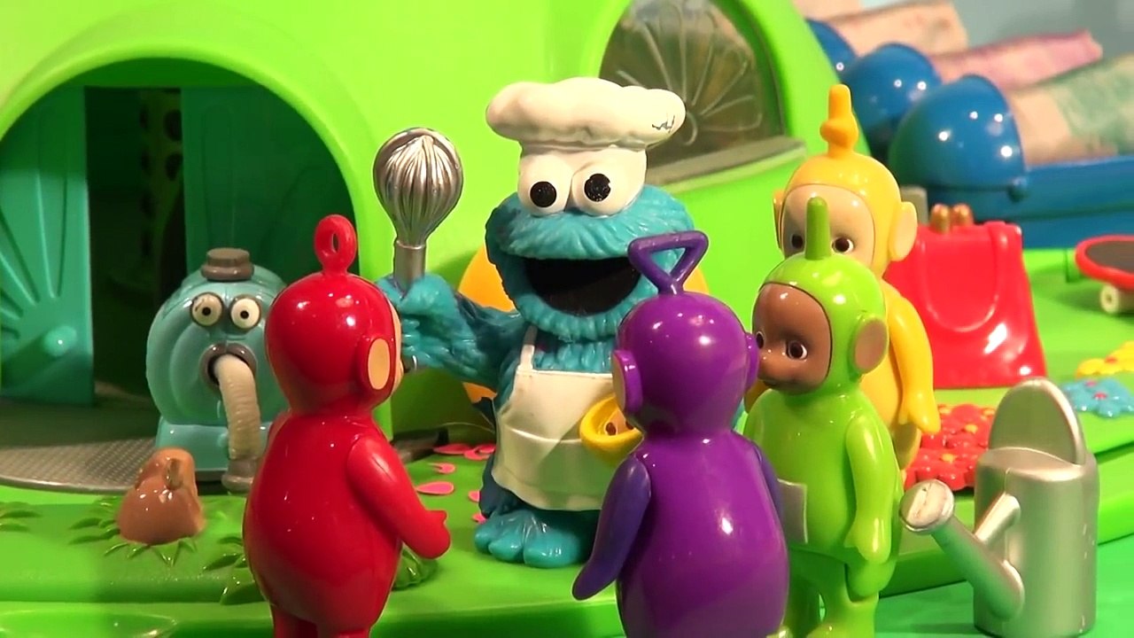 Play Doh Teletubbies and the Cookie Monster Chef , he makes them Healthy Food Choices for a Diet