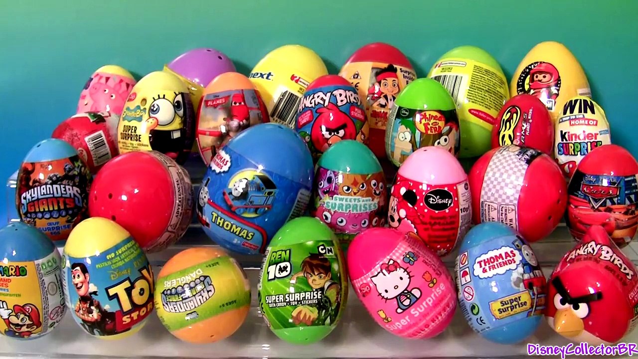 Huge Toy Surprise Eggs Planes Skylanders AngryBirds Thomas Batman