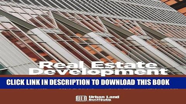 [PDF] Real Estate Development: Principles and Process Popular Online