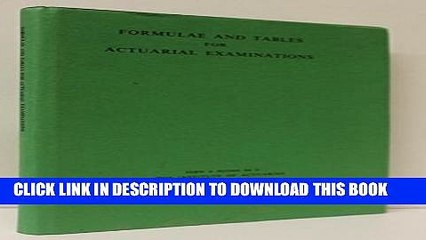 [PDF] Formulae and Tables for Actuarial Examinations Full Colection