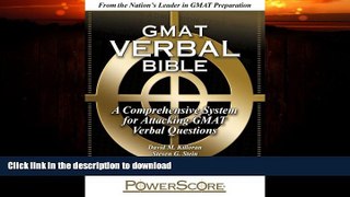 READ  The PowerScore GMAT Verbal Bible: A Comprehensive System for Attacking GMAT Verbal