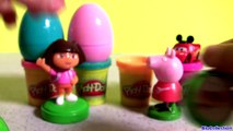 Surprise Play Doh Eggs Peppa Pig Stamper Cars Pocoyo Minecraft Smurfs Kinder Play Doh Sparkle Brilho