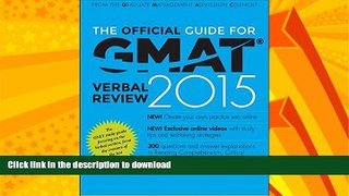 READ  The Official Guide for GMAT Verbal Review 2015, With Online Question Bank and Exclusive