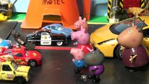 Peppa Pig Drives RED The Firetruck from Radiator Springs when Mater gives him special powers!