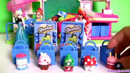 Shopkins Surprise Basket 5-pack with Princess Anna Elsa Disney Frozen at the Supermarket