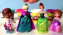 Disney Frozen Play Doh Design a Dress Princess Elsa Anna ♡ Doc McStuffins ♡ Princess Sofia the First