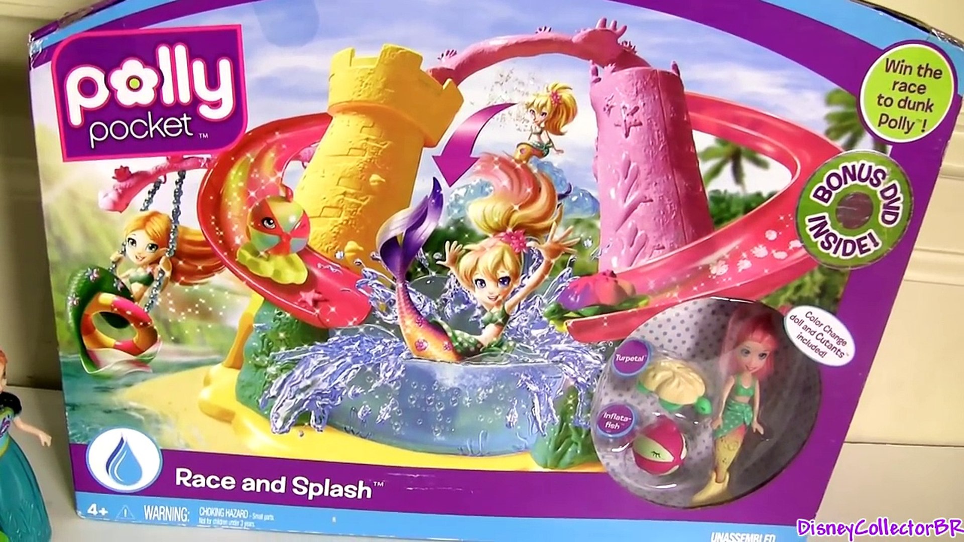 Mermaid Polly Pocket Color Changers Race n Splash Pool Party Dunk Tank Disney Frozen Elsa Anna – Видео Dailymotion