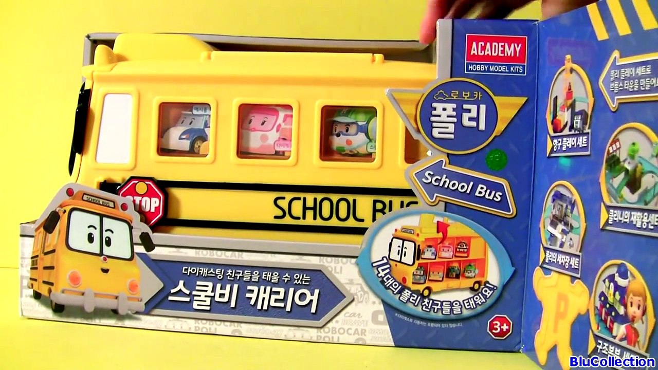 RoboCar Poli School Bus Storage Case Toys Cars...