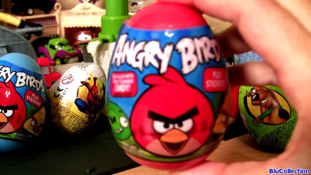 Play Doh Angry Birds Easter Eggs Green Pig Mater Kinder Dinosaur T-Rex Disney Pixar Cars 2 Surprise