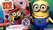 Build a Play Doh Minion Mr. Tim From Despicable 2 Minions Talking Dave Play Dough Toy Review
