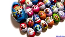 50 Kinder Surprise Eggs!! Disney Frozen Cars2 Barbie Monsters Minnie Jake Spiderman Huevos Play-Doh