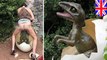 Wanita melecehkan patung dinosaurus di Jurrasic Trail Inggris - Tomonews