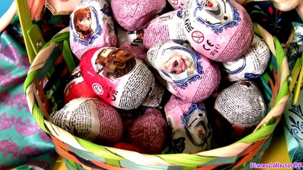 Huge Easter Basket 20 Disney Frozen Surprise Eggs Olaf Anna Elsa Kinder Huevos Sorpresa by DC toys