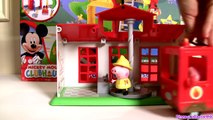 Peppa Pig Fire Station Playset with Fire Engine Truck Nickelodeon - Play Doh Estación de Bomberos