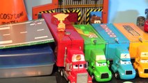 Pixar Cars Monster Jam in Radiator Springs with Lightning McQueen Grave Digger and Monster Mutt