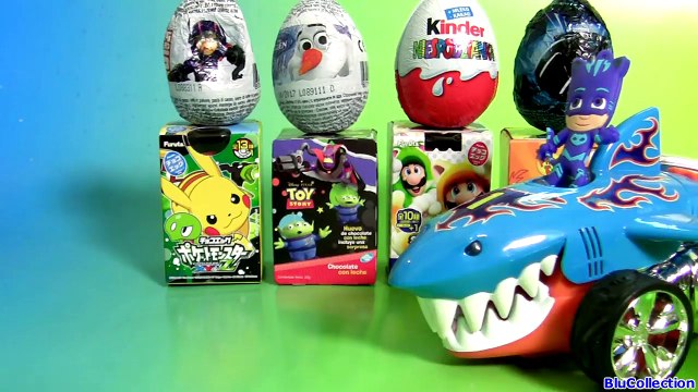4 Surprise Eggs Pokemon Toy Story Phineas and Ferb + 4 Toy Surprises Kinder Disney Frozen Olaf Tron