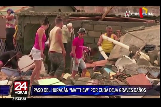 Devastador paso del huracán Matthew deja graves daños en Cuba