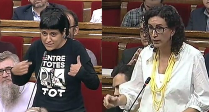 Anna Gabriel i Marta Rovira demanen la paraula abans de la votació