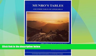 Big Deals  Munro s Tables (Scottish Mountaineering Club District Guides)  Full Read Best Seller