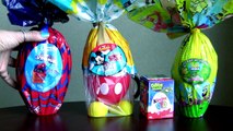 Giant Easter Spiderman Egg Surprise, Kinder Dinosaur, Giant Mickey Egg Surprise, SpongeBob Funtoys