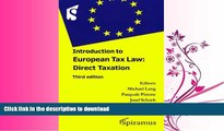 DOWNLOAD Introduction to European Tax Law: Direct Taxation (Third Edition) FREE BOOK ONLINE