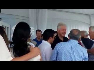 Visita del expresidente Bill Clinton al Parque Eólico