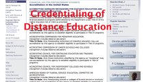 Accreditation of Distance Education in USA