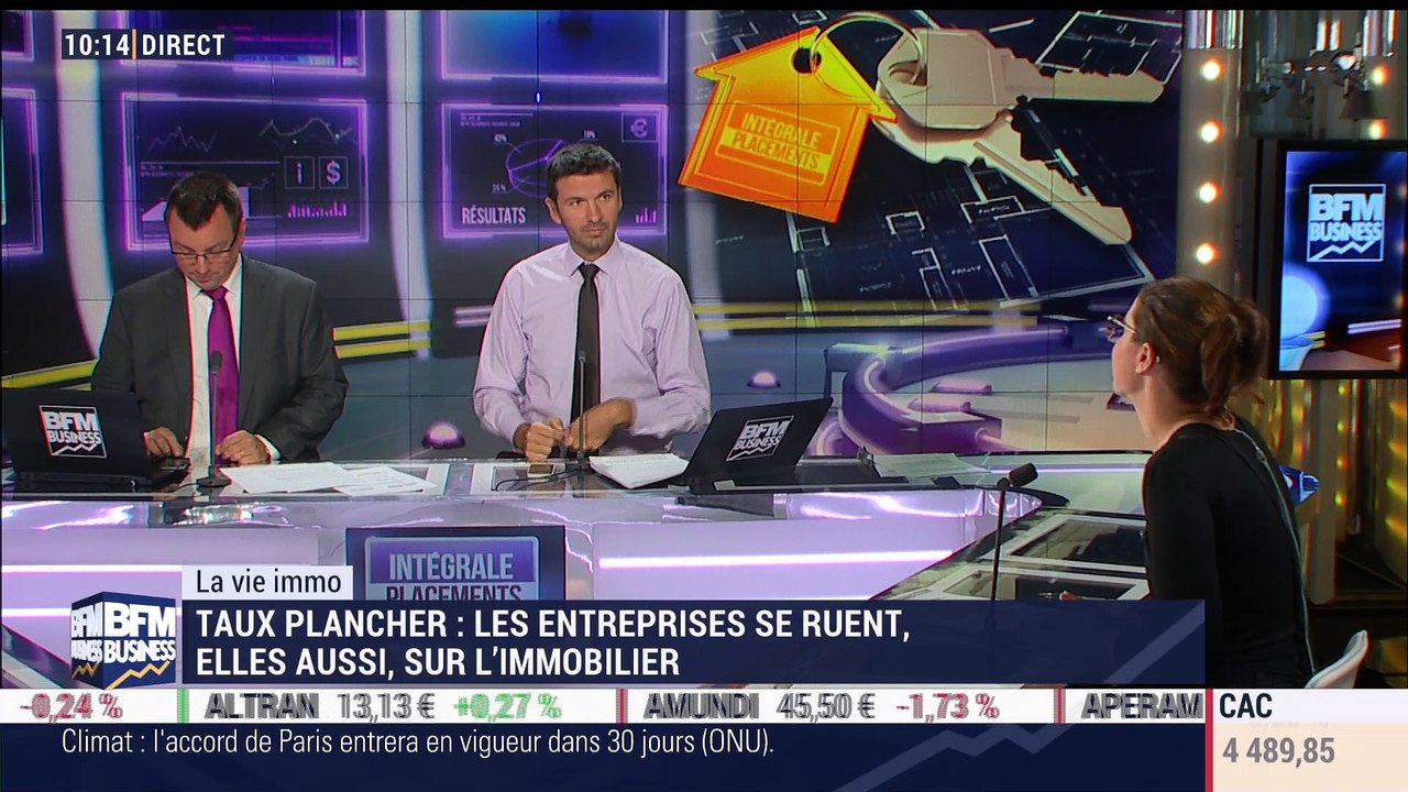 Marie Coeurderoy: Chute des taux: Les entreprises se ruent également sur l'immobilier - 06/10