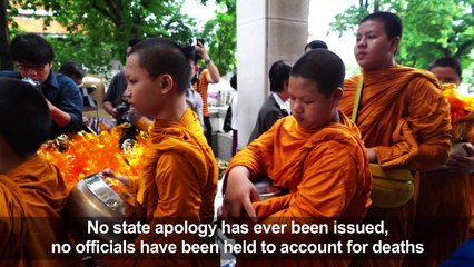 Monks, survivors remember Thai student massacre