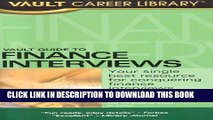 [PDF] Vault Guide to Finance Interviews (Vault Career Library) Full Colection