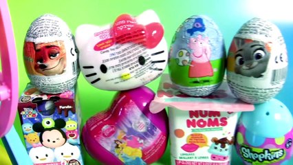 Download Video: TOY SURPRISES Zootopia Peppa Pig Zootropolis NUM NOMS Shopkins Egg Disney Tsum Tsum Princess