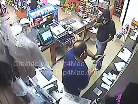 Un braqueur se fait tirer dessus par un commercant !