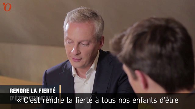 Bruno Le Maire veut « rendre la fierté à tous nos enfants d’être français »