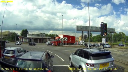 Bizarre crash caught on dashcam in London