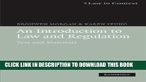 [PDF] An Introduction to Law and Regulation: Text and Materials (Law in Context) Popular Collection