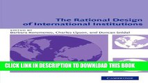[PDF] The Rational Design of International Institutions (International Organization) Popular