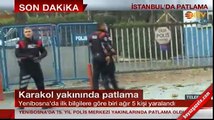 İstanbul'da polis merkezi yakınlarında motorsikletli patlama! İşte olay yerinden ilk görüntüler