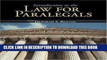 [PDF] Introduction to the Law for Paralegals (McGraw-Hill Business Careers Paralegal Titles) Full