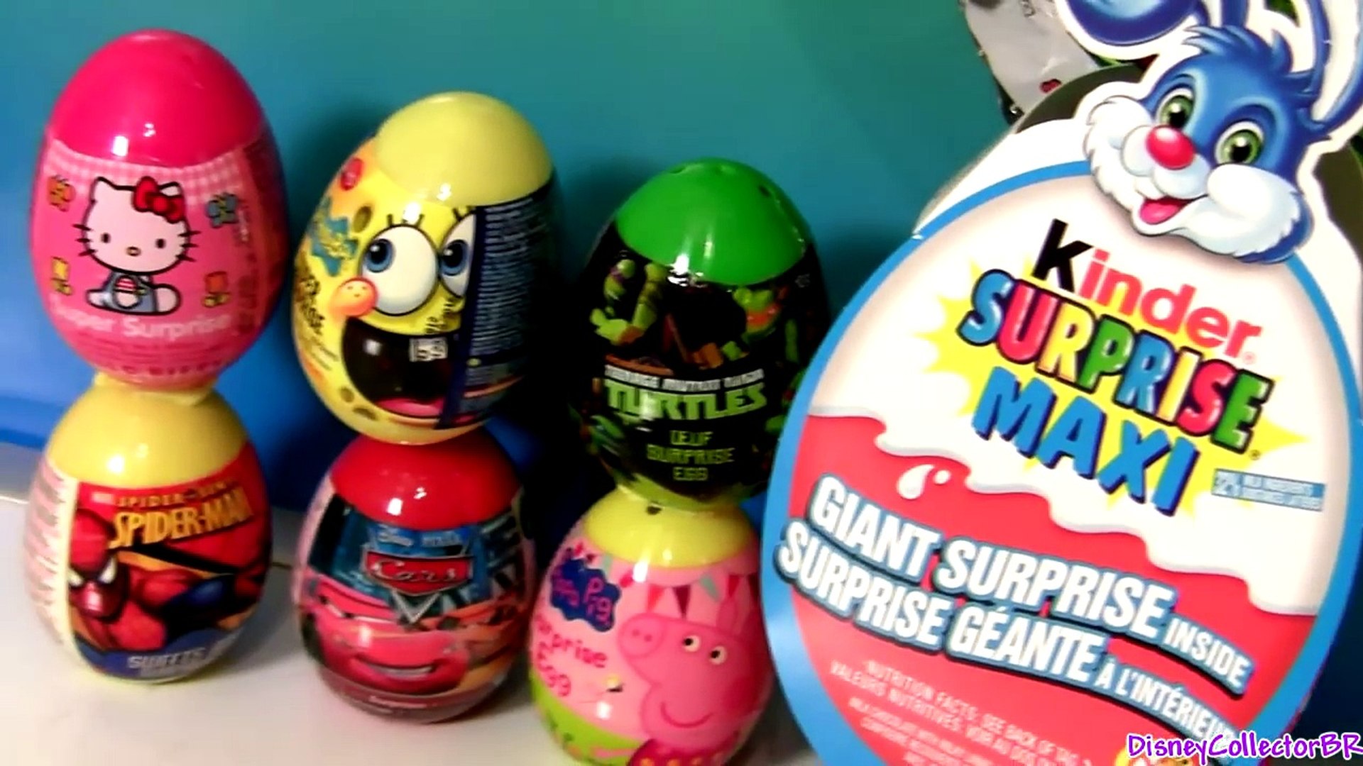 rammelaar Verborgen heroïne Giant Kinder Surprise Egg MAXI Peppa Pig HelloKitty Spiderman Cars Surprise  Easter Eggs Disney Pixar - video Dailymotion