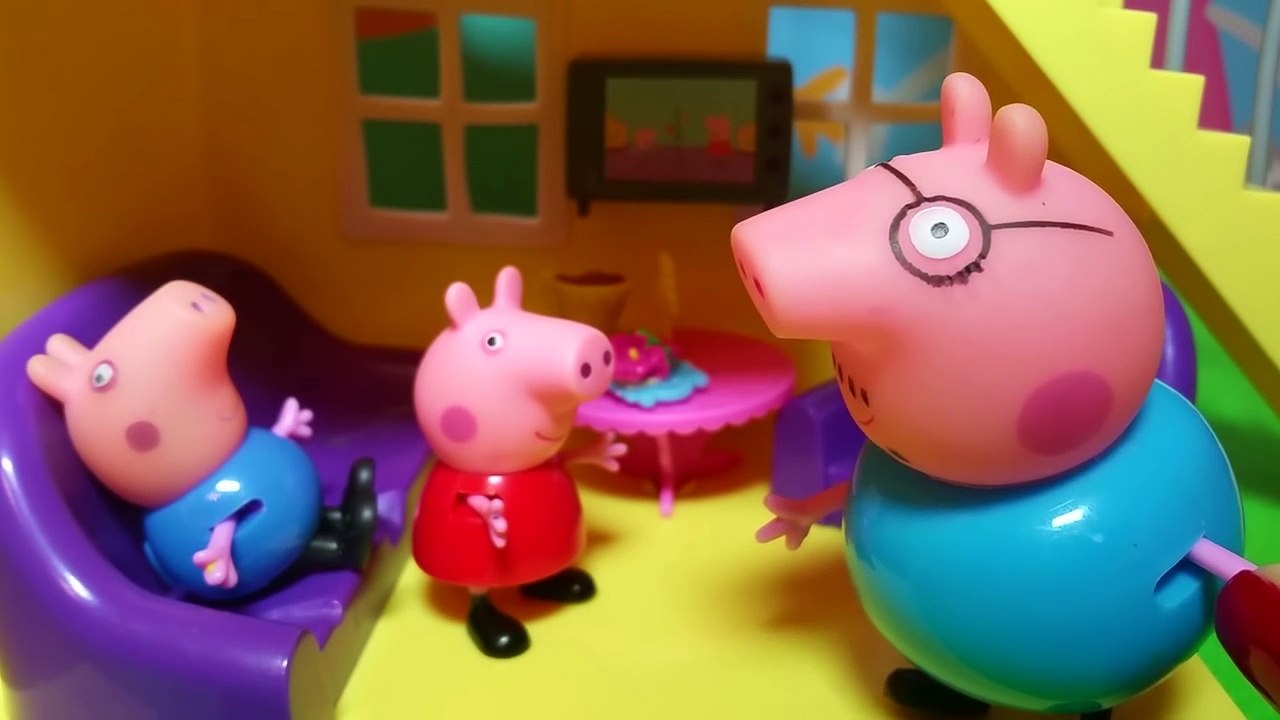 Мультфильм из игрушек Свинка Пеппа Peppa Pig. Новые серии Папа Свин один дома