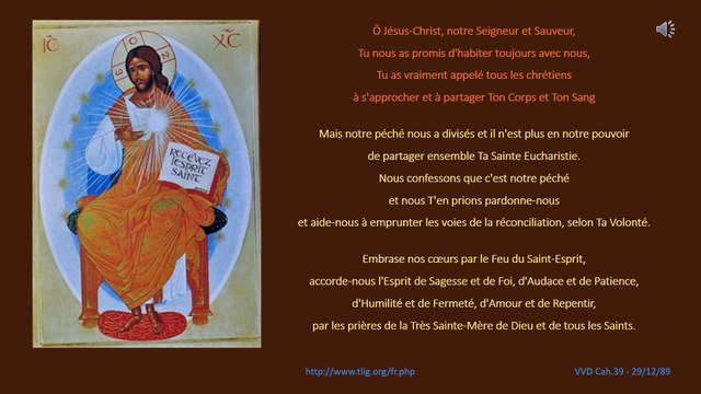 Notre Seigneur et Sauveur / la Vraie Vie en Dieu 29/12/89