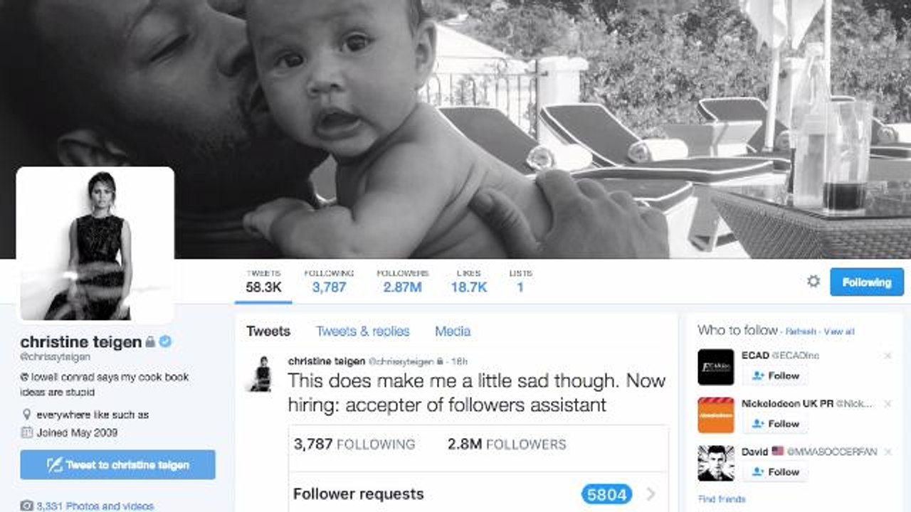 Chrissy Teigen Locks Up Her Very Popular Twitter Account