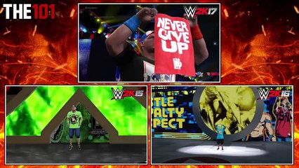 WWE 2K17: John Cena Triple Entrance Comparison! (WWE 2K15 vs WWE 2K16 vs WWE 2K17)