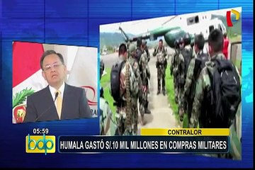 Contralor: Humala gastó S/ 10 mil millones en compras militares